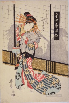 Keisai Eisen Painting - the courtesan hitomoto of the daimonjiya house Keisai Eisen Ukiyoye